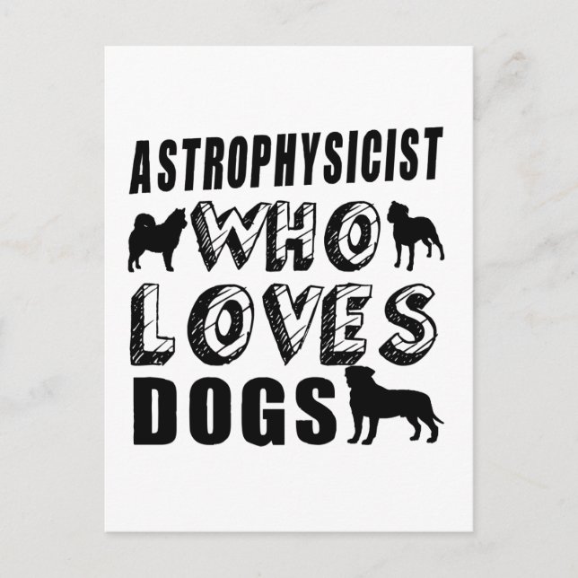 Cartão Postal astrofísico que ama cães (Frente)