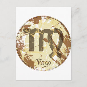 Cartão Postal Astrology Grunge Virgo
