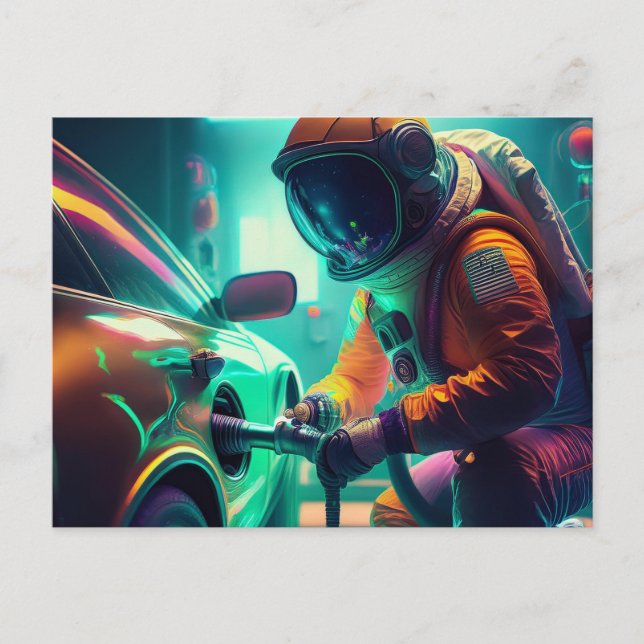 Cartão Postal astronauta AI (Frente)