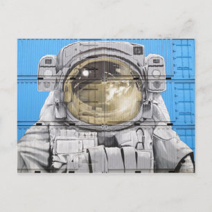 Cartão Postal Astronauta Arte Urbana Muro do Astronauta