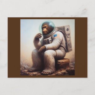 Cartão Postal Astronauta Bigfoot