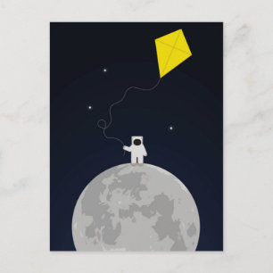 Cartão Postal Astronauta com pipa