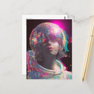 Cartão Postal Astronauta de discoteca