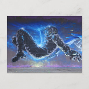 Cartão Postal Astronauta de grafite