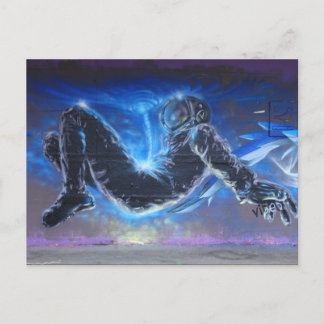 Cartão Postal Astronauta de grafite