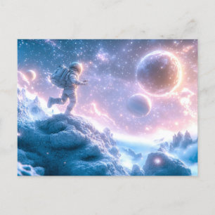 Cartão Postal Astronauta Saltante