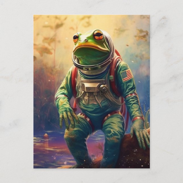 Cartão Postal Astronauta sapo (Frente)