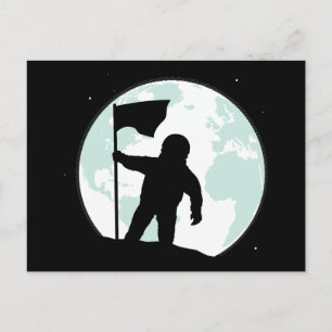 Cartão Postal Astronauta Silhouette