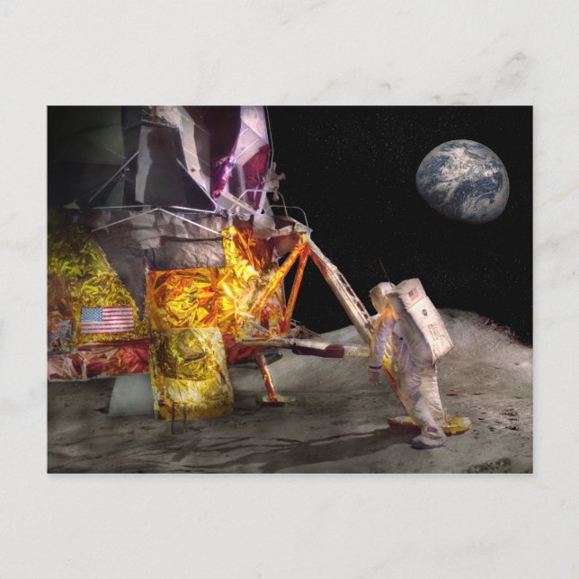 Cartão Postal Astronauta - Um pequeno passo (Frente)