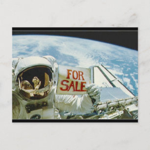 Cartão Postal Astronauta Vende Terra
