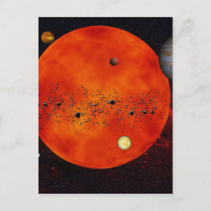 Cartão Postal Astronomia planetas sistema solar espaço