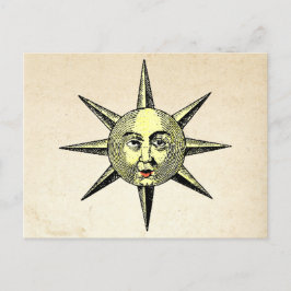 Cartão Postal Astronomia Renascentista - Coloração da face solar