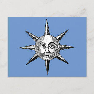 Cartão Postal Astronomia Renascentista - Face Solar