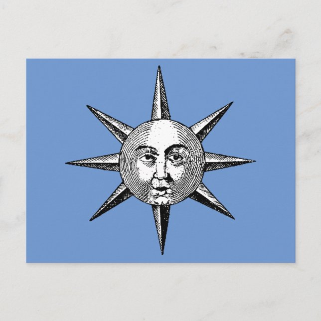 Cartão Postal Astronomia Renascentista - Face Solar (Frente)