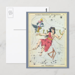 Cartão Postal Astronomia Vintage, Estrelas de Constelação, And