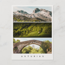 Cartão Postal Asturias views and landscapes Travel photo Collage