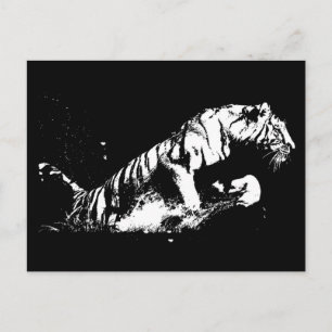 Cartão Postal Atacando Tigre