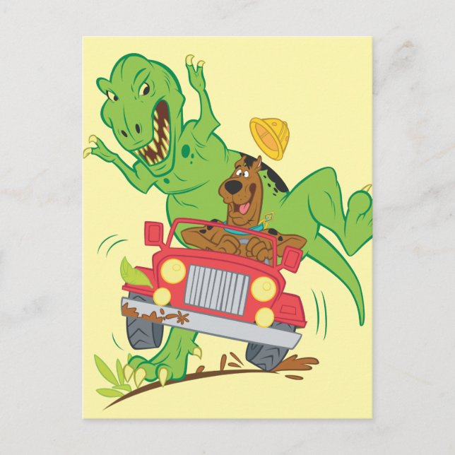Cartão Postal Ataque T-Rex Scooby-Doo (Frente)