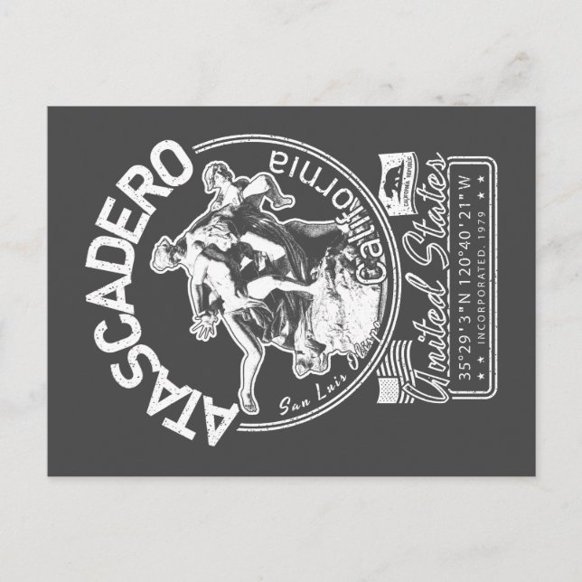 CARTÃO POSTAL ATASCADERO CALIFÓRNIA - JARDINHEIROS CANHADOS (Frente)