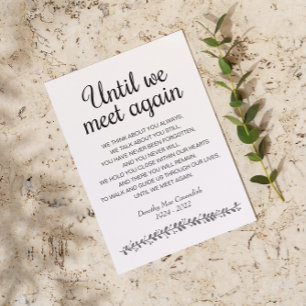 Cartão Postal Até Nos Encontrarmos De Novo, Memorial Funeral Poe