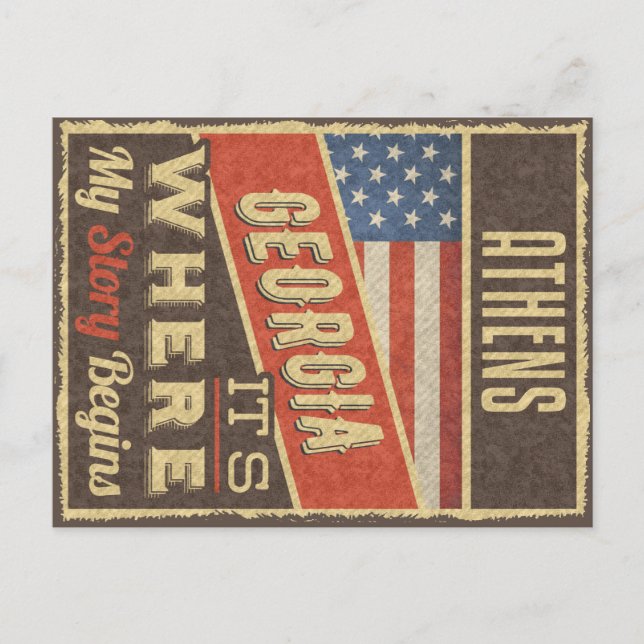 Cartão Postal Atenas Geórgia (Frente)