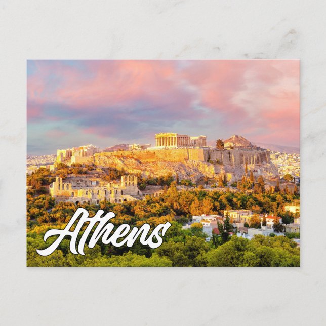 Cartão Postal Atenas, Grécia (Frente)