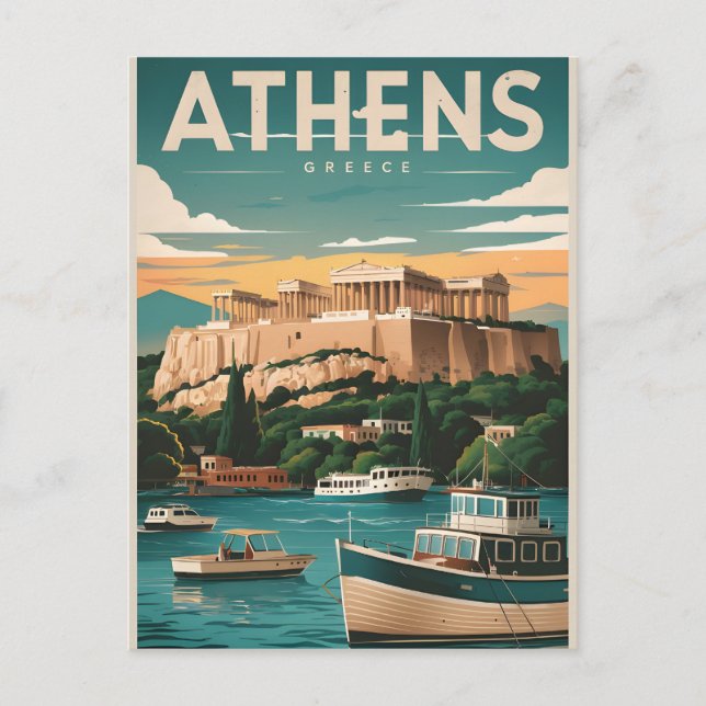 Cartão Postal atenas grécia  (Frente)