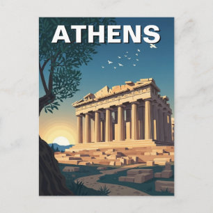 Cartão Postal Atenas Grécia Partenon Viagem