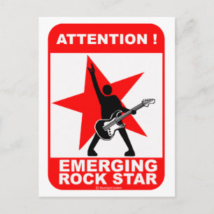 Cartão Postal Atenção, estrela do rock emergente!