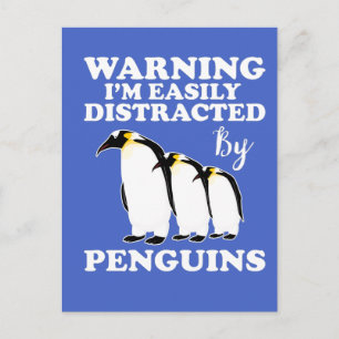 Cartão Postal Atenção, sou facilmente distraído pela camisa-ping
