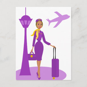 Cartão Postal Atendedor de Voo Fabuloso