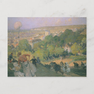 Cartão Postal Aterrissagem com balão na Pré-Rua-Gervais, c.1885