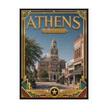 Athens Geórgia Arte Deco Vintage Era de Ouro