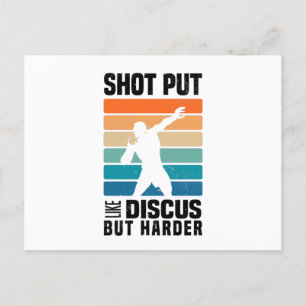 Cartão Postal Atiradas Esportivas   Shot Putter Funny Sayings Gi
