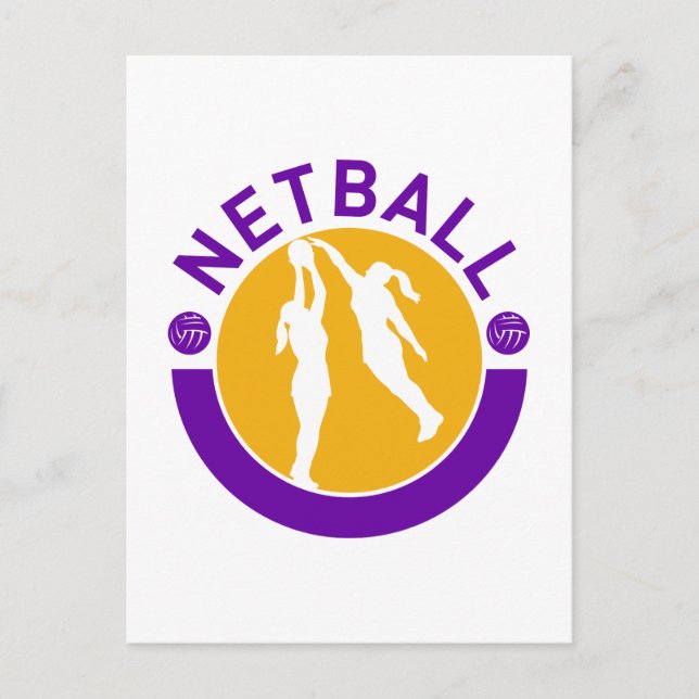 Cartão Postal Atirando no Netball bloqueando o tiro (Frente)