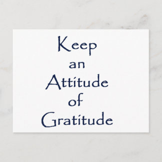 Cartão Postal Atitude da gratitude