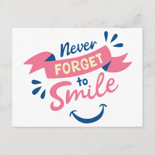 Cartão Postal Atitude de Felicidade Sorrisos Olá, Pensando em Vo