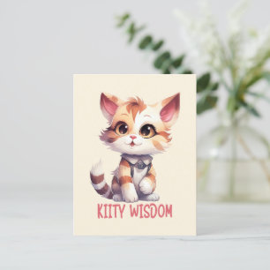 Cartão Postal Atitude de Gato Despreocupado – Design Felino Dive