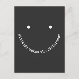 Cartão Postal Atitude Faz a Diferença Carinha Sorridente Positiv
