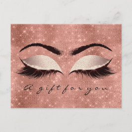 Cartão Postal Ativação do Blush de Rosa de Eyes do Certificado d