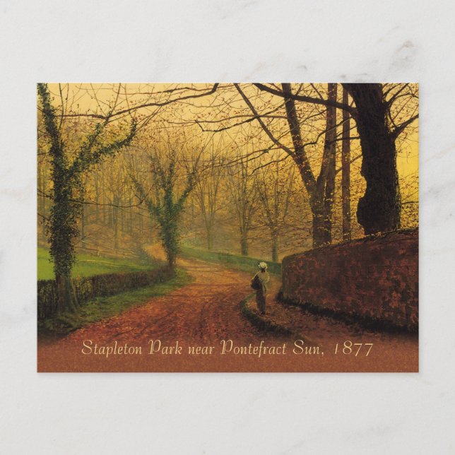 Cartão Postal Atkinson Grimshaw Stapleton Park 1877 CC0083 (Frente)