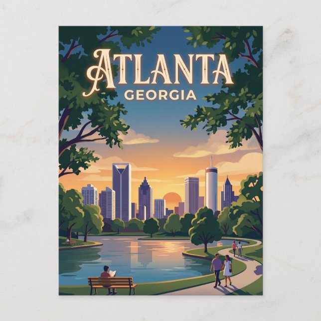 Cartão Postal Atlanta Geórgia (Frente)