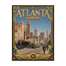 Atlanta Geórgia Arte Deco Vintage Idade Dourada