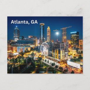 Cartão Postal Atlanta, Georgia Centro Night View