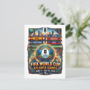 Cartão Postal Atlanta Geórgia Copa do Mundo FIFA 2026