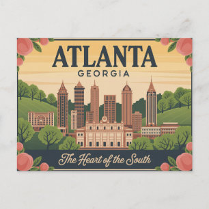 Cartão Postal Atlanta Geórgia O Coração do Sul