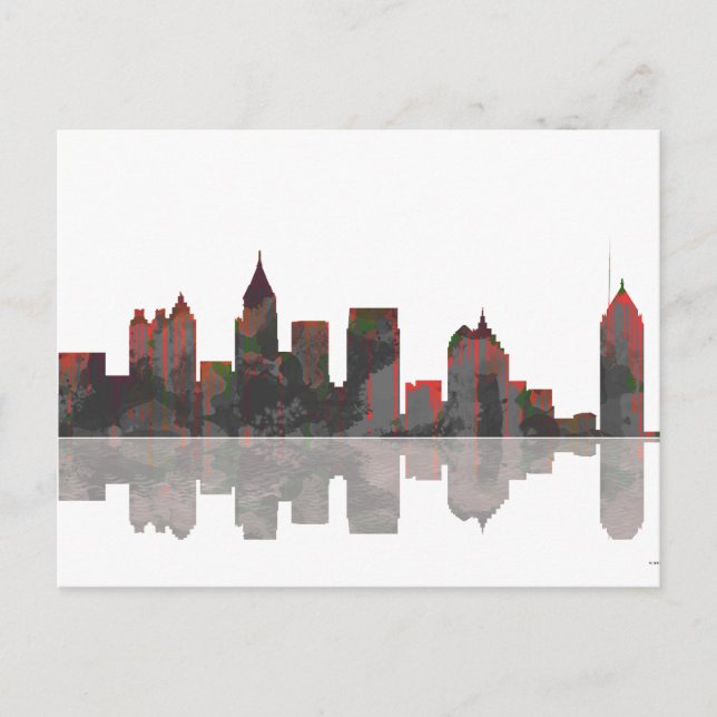 Cartão Postal Atlanta Georgia Skyline (Frente)