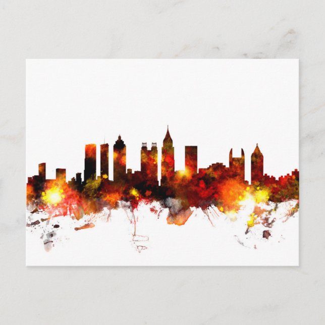 Cartão Postal Atlanta Georgia Skyline (Frente)