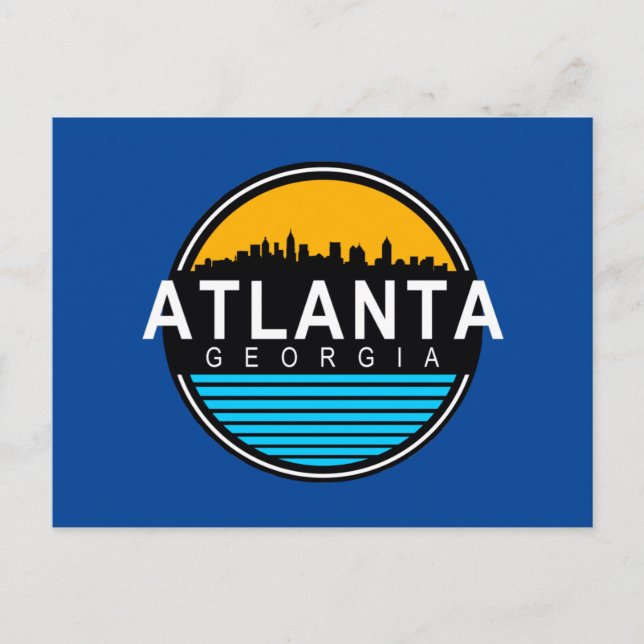 Cartão Postal Atlanta Georgia Skyline (Frente)