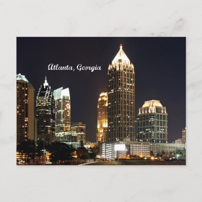 Cartão Postal Atlanta, Georgia Skyline (Frente)